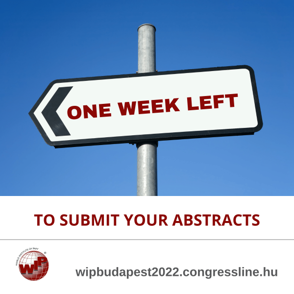 One week left to submit abstracts 21 Feb