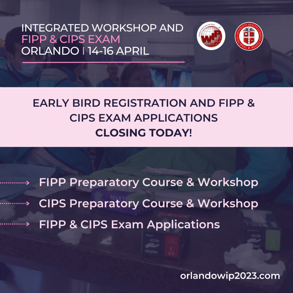 Early bird and FIPP CIPS exam appl closing today