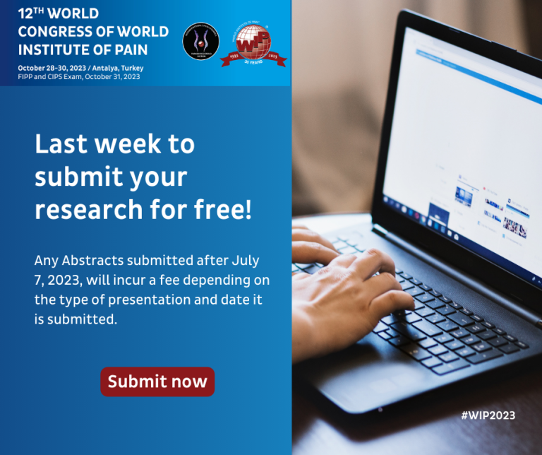 Final opportunity to submit your abstract for #WIP2023!
